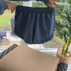Nike tempo brief lined women’s shorts size small blue/grey